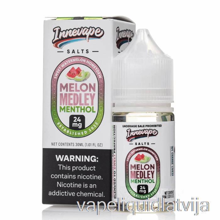 Melones Maisījums Mentola Sāļi - Innevape E-šķidrumi - 30ml 24mg Vape šķidrums